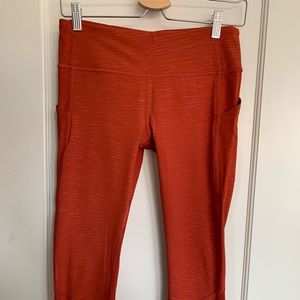 Lululemon 23” Orange Leggings Sz 6